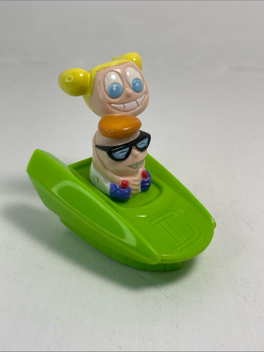 2002 Dexter’s Laboratory Cartoon Network Subway Toy Pull-back Boat
